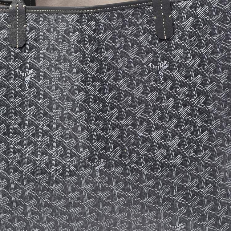 Pre Owned Goyard Grey Goyardine Coated Canvas St. Louis GM Tote