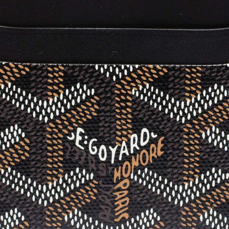 Pre Owned Goyard Black Goyardine Coated Canvas and Leather Saint Sulpice Card Holder