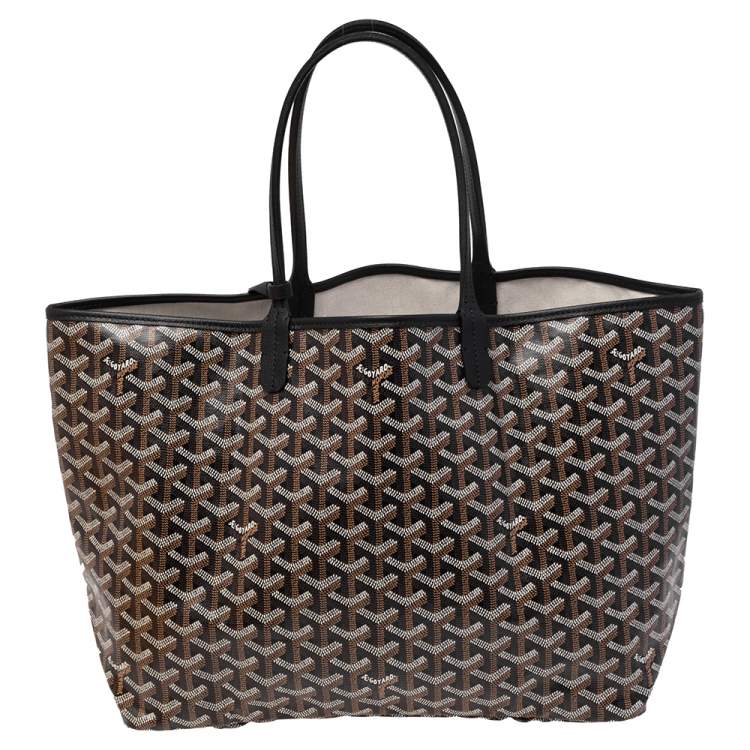 Goyard Black Goyardine Coated Canvas St. Louis PM Tote Available