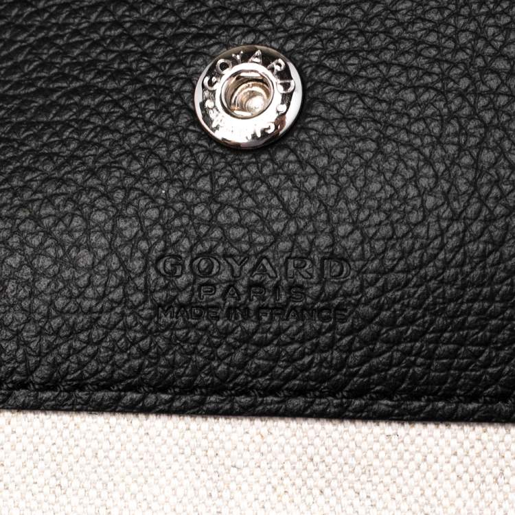 Pre Owned Goyard Black Goyardine Coated Canvas St. Louis PM Tote