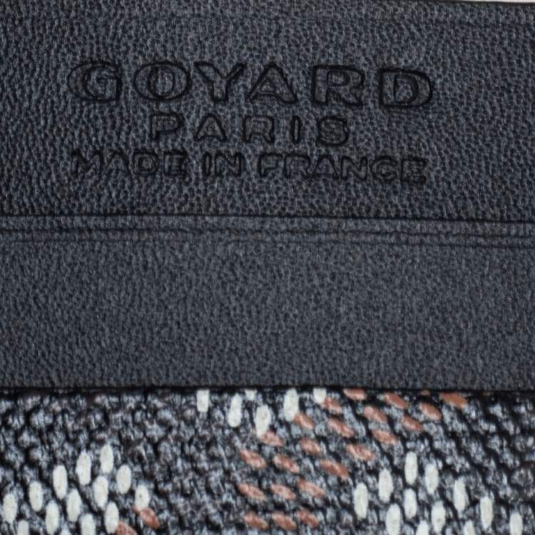 Pre Owned Goyard Black Goyardine Coated Canvas and Leather Saint Sulpice Card Holder