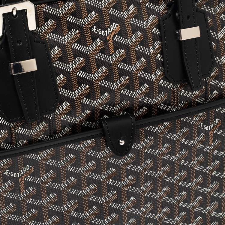 Pre Owned Goyard Black Goyardine Canvas and Leather Ambassade Briefcase