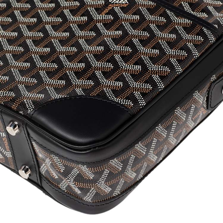 Pre Owned Goyard Black Goyardine Canvas and Leather Ambassade Briefcase