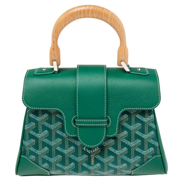 My Luxury Bargain Goyard Green Coated Canvas Leather PM Saigon Top Handle  Bag - My Luxury Bargain Qatar