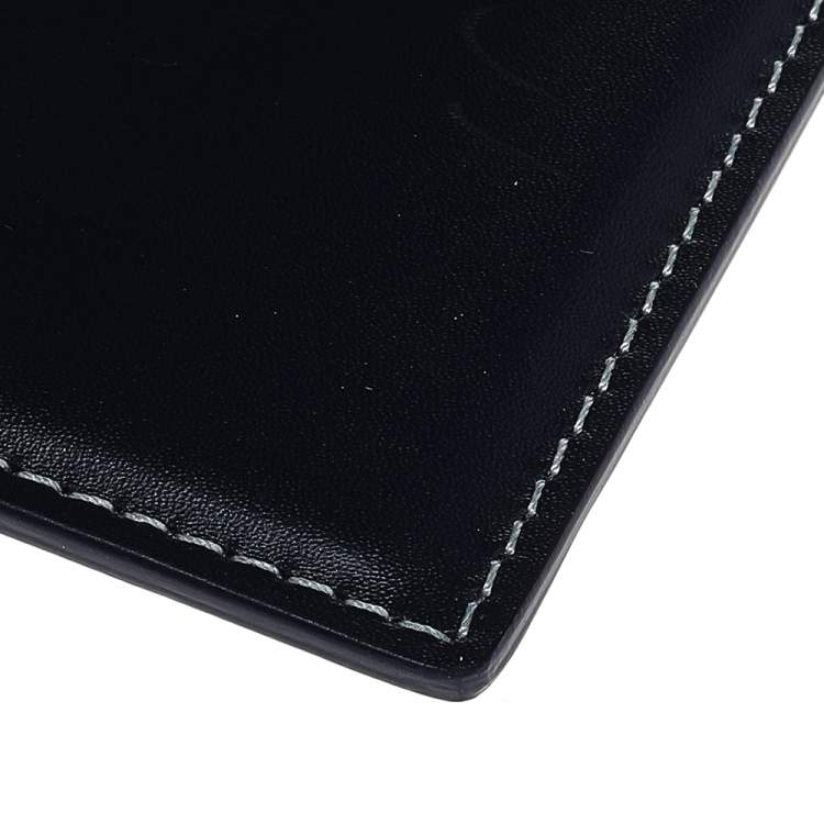 Pre Owned Goyard Navy Blue Goyardine Coated Canvas Bifold Card Holder