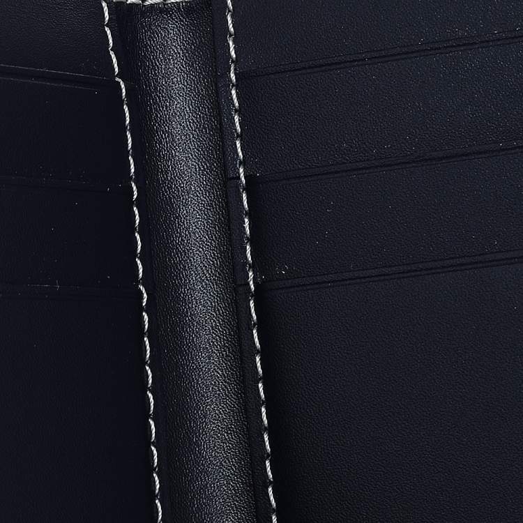 Pre Owned Goyard Navy Blue Goyardine Coated Canvas Bifold Card Holder