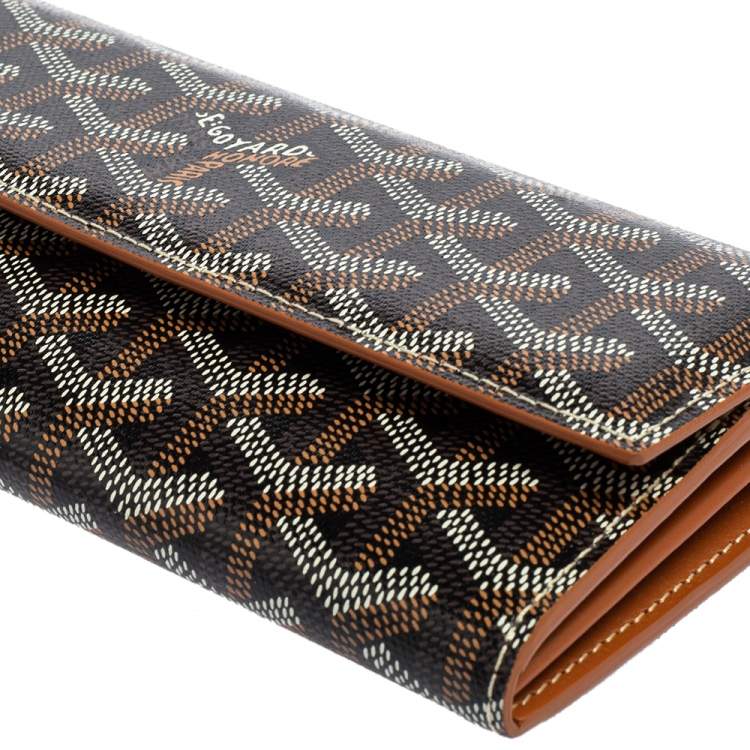 Pre Owned Goyard Black Goyardine Coated Canvas Varenne Continental Wallet
