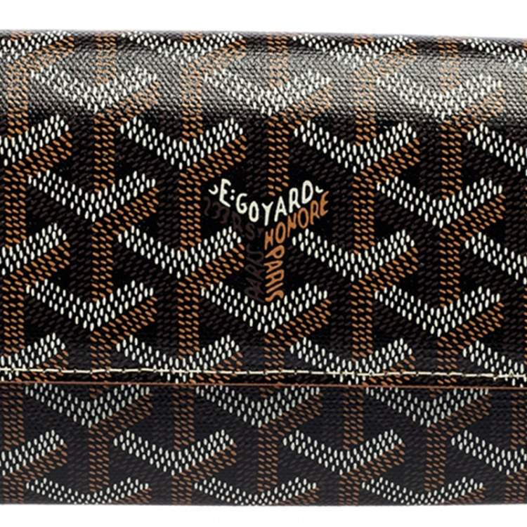 Pre Owned Goyard Black Goyardine Coated Canvas Varenne Continental Wallet