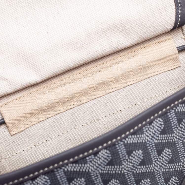 Pre Owned Goyard Grey Goyardine Coated Canvas And Leather Mini Alpin Backpack