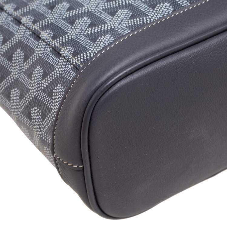 Pre Owned Goyard Grey Goyardine Coated Canvas And Leather Mini Alpin Backpack