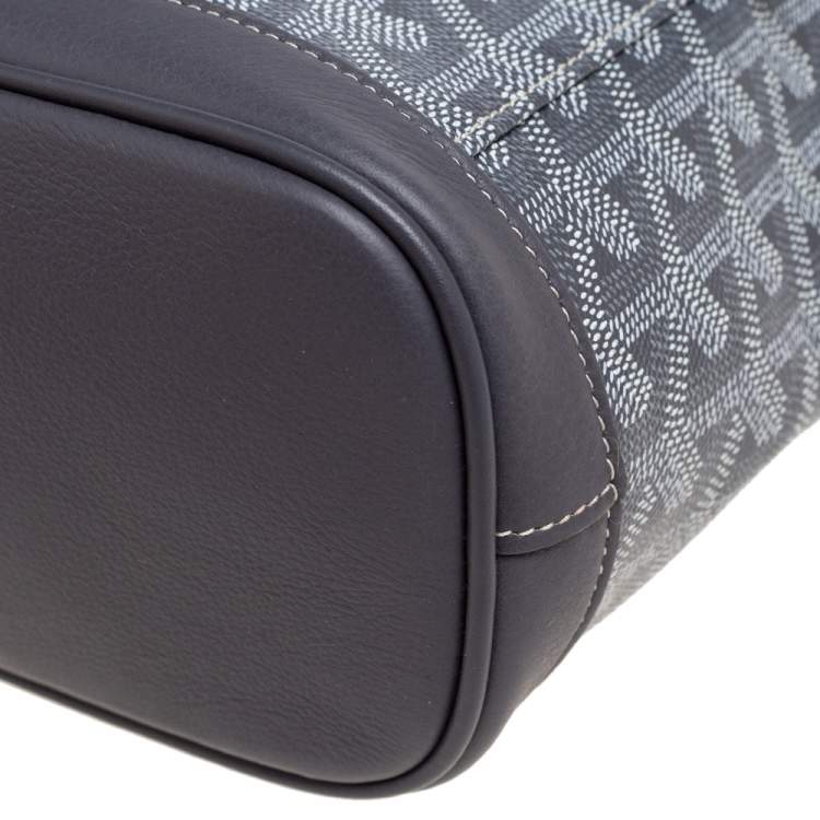 Pre Owned Goyard Grey Goyardine Coated Canvas And Leather Mini Alpin Backpack
