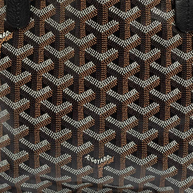 Pre Owned Goyard Black Goyardine Coated Canvas Anjou Mini Bag