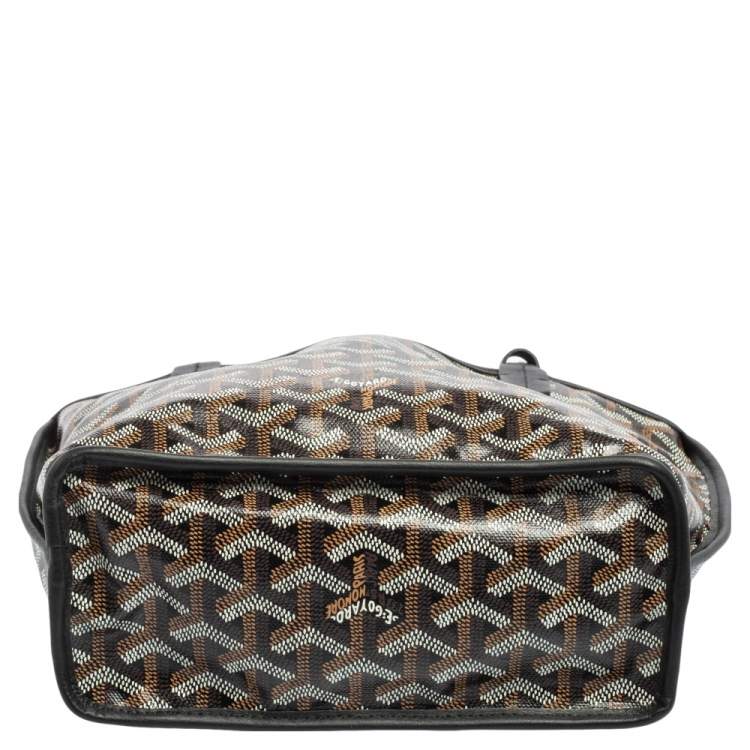 Pre Owned Goyard Black Goyardine Coated Canvas Anjou Mini Bag