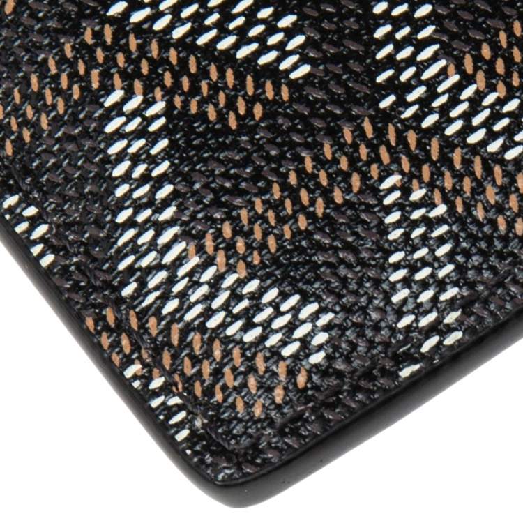 Pre Owned Goyard Black Goyardine Coated Canvas and Leather Saint Sulpice Card Holder