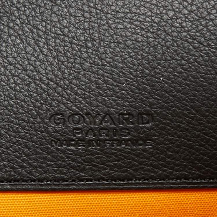 Pre Owned Goyard Black Goyardine Coated Canvas Senat GM Clutch