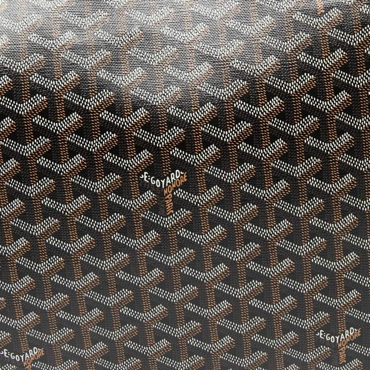 Pre Owned Goyard Black Goyardine Coated Canvas Senat GM Clutch