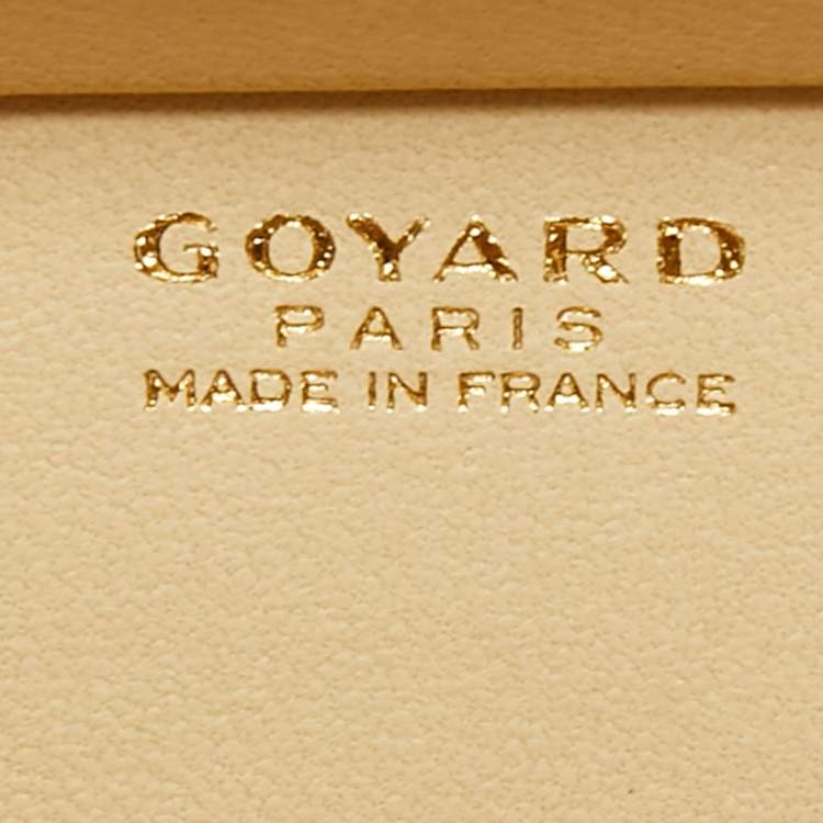 Pre Owned Goyard Yellow/Gold Coated Canvas and Leather Minaudiere Trunk Bag