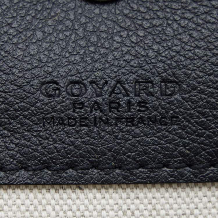 Pre Owned Goyard Black Goyardine Coated Canvas and Leather Saint Louis PM Tote