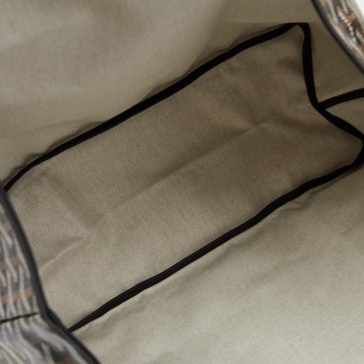 Pre Owned Goyard Black Goyardine Coated Canvas and Leather Saint Louis PM Tote