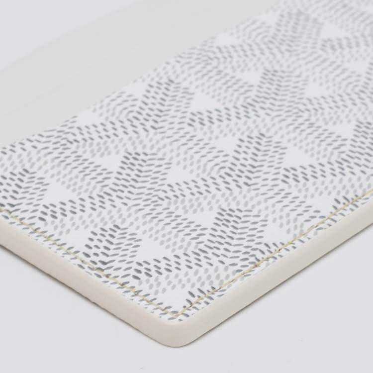 Pre Owned Goyard White Goyardine Coated Canvas and Leather Saint Sulpice Card Holder