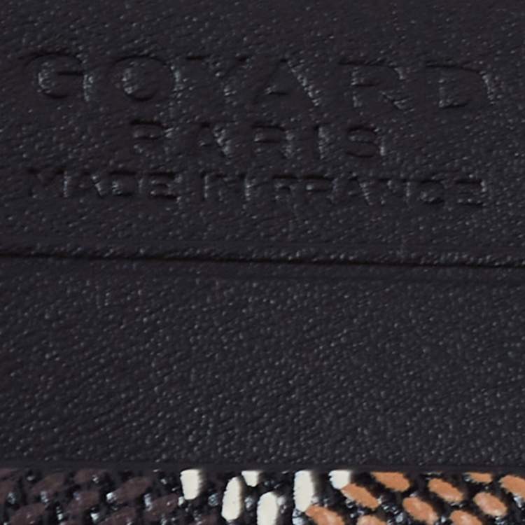 Pre Owned Goyard Black Goyardine Coated Canvas and Leather Saint Sulpice Card Holder