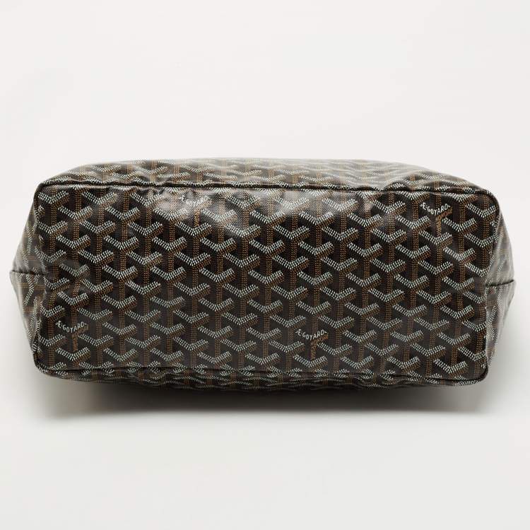 Pre Owned Goyard Brown Goyardine Coated Canvas and Leather Printed Saint Louis PM Tote