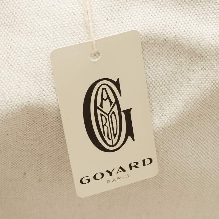Pre Owned Goyard Brown Goyardine Coated Canvas and Leather Printed Saint Louis PM Tote