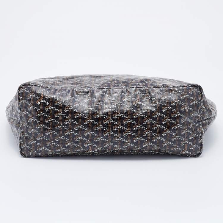 Pre Owned Goyard Brown/Tan Goyardine Coated Canvas and Leather Saint Louis PM Tote