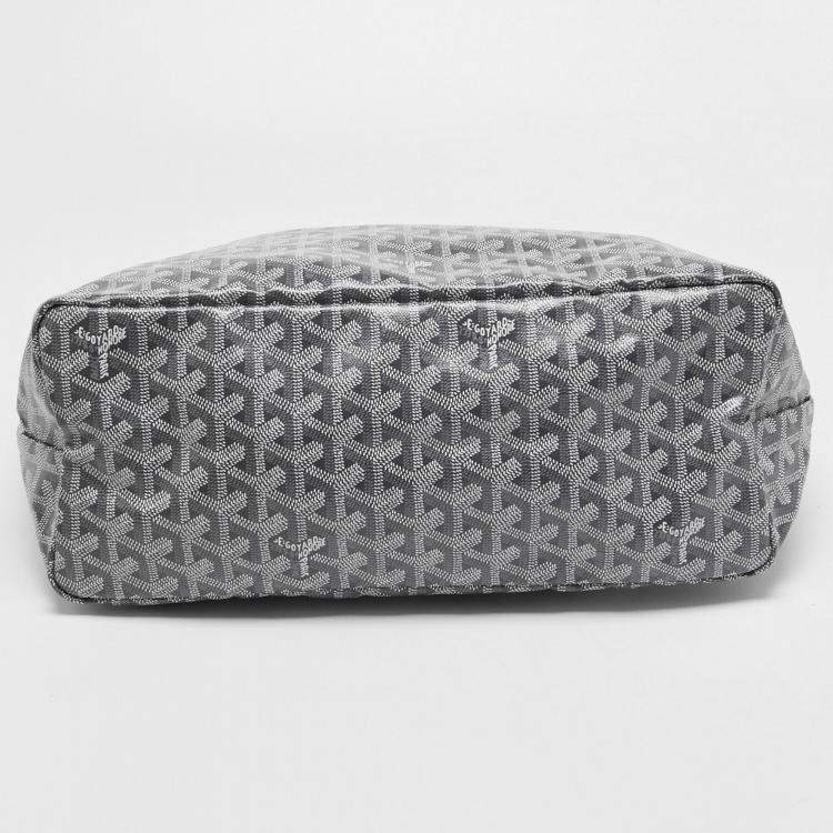 Pre Owned Goyard Grey Goyardine Coated Canvas and Leather Saint Louis PM Tote