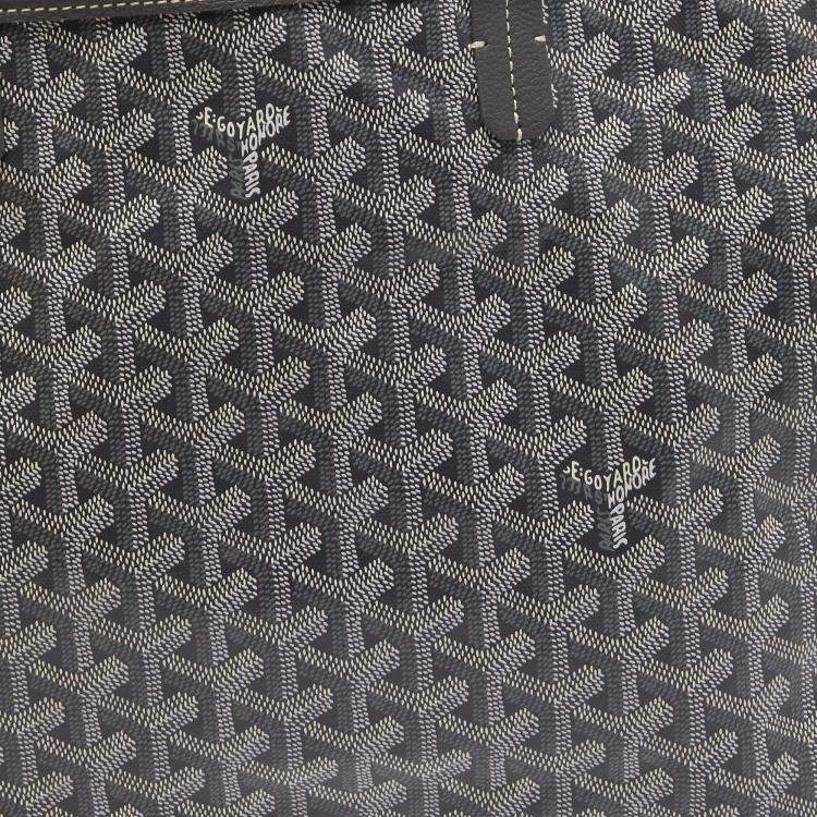 Pre Owned Goyard Grey Goyardine Coated Canvas and Leather Saint Louis PM Tote