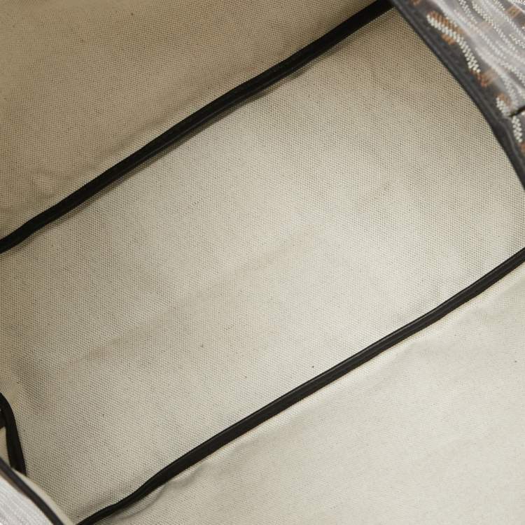 Pre Owned Goyard Black Goyardine Coated Canvas and Leather Saint Louis PM Tote