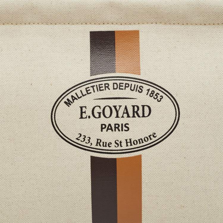 Pre Owned Goyard Cream Canvas Necessaire Organizer Pouch 