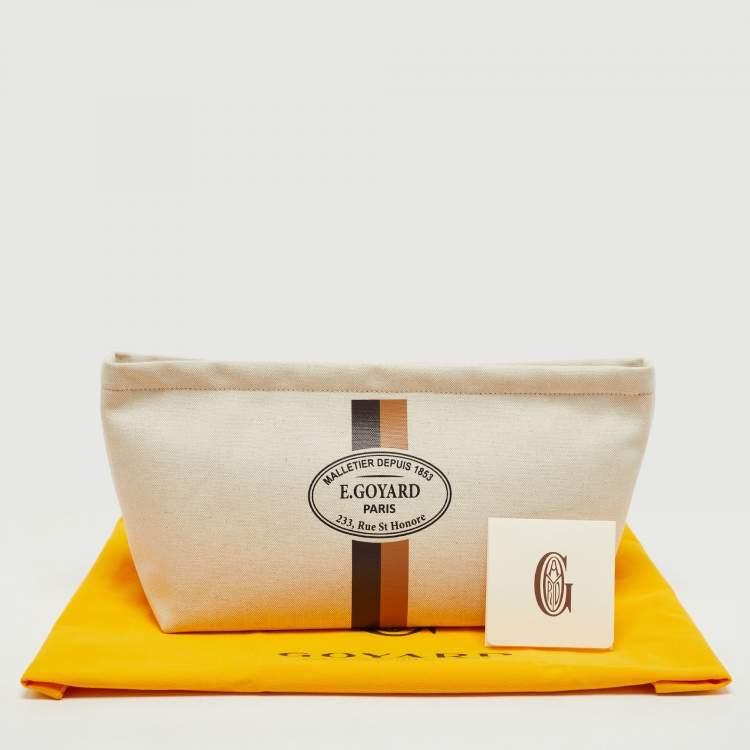 Pre Owned Goyard Cream Canvas Necessaire Organizer Pouch 