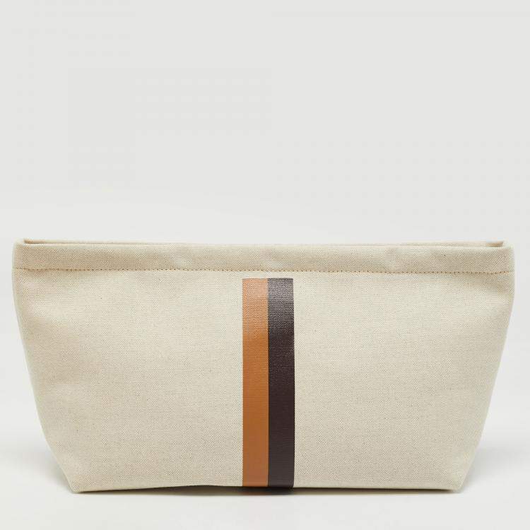 Pre Owned Goyard Cream Canvas Necessaire Organizer Pouch