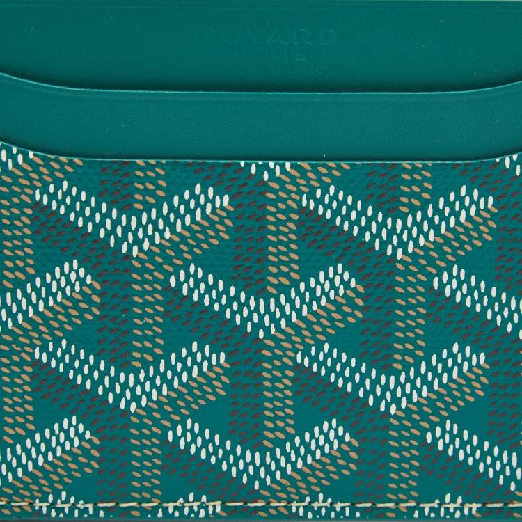 مملوكة مسبقًا Goyard Green Coated Canvas Saint Sulpice Card Holder