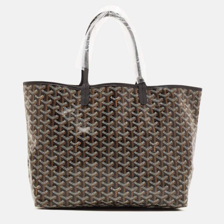 Goyard Black Goyardine Coated Canvas and Leather Saint Louis PM Tote ...