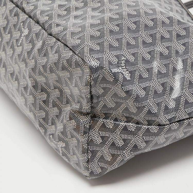 Pre Owned Goyard Grey Goyardine Coated Canvas and Leather Saint Louis GM Tote
