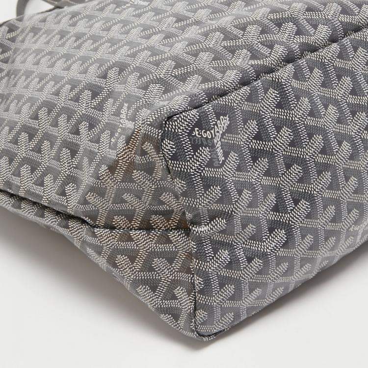 Pre Owned Goyard Grey Goyardine Coated Canvas and Leather Saint Louis GM Tote