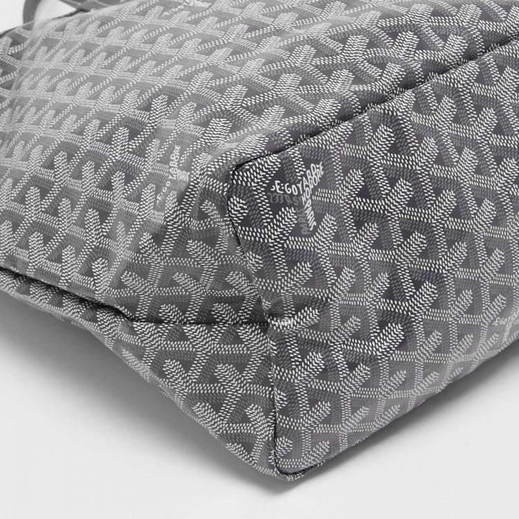 Pre Owned Goyard Grey Goyardine Coated Canvas and Leather Saint Louis PM Tote