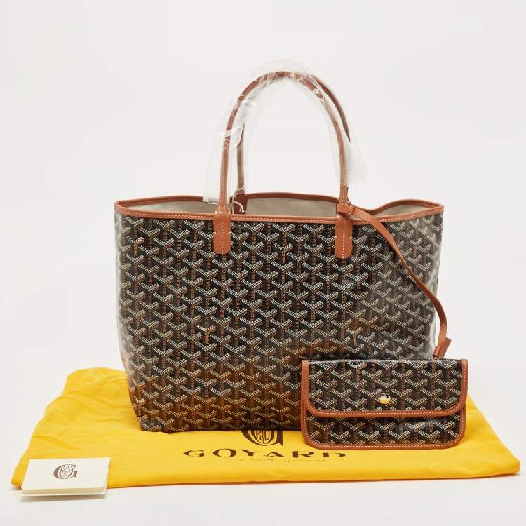 Pre Owned Goyard Brown Goyardine Coated Canvas and Leather Saint Louis PM Tote