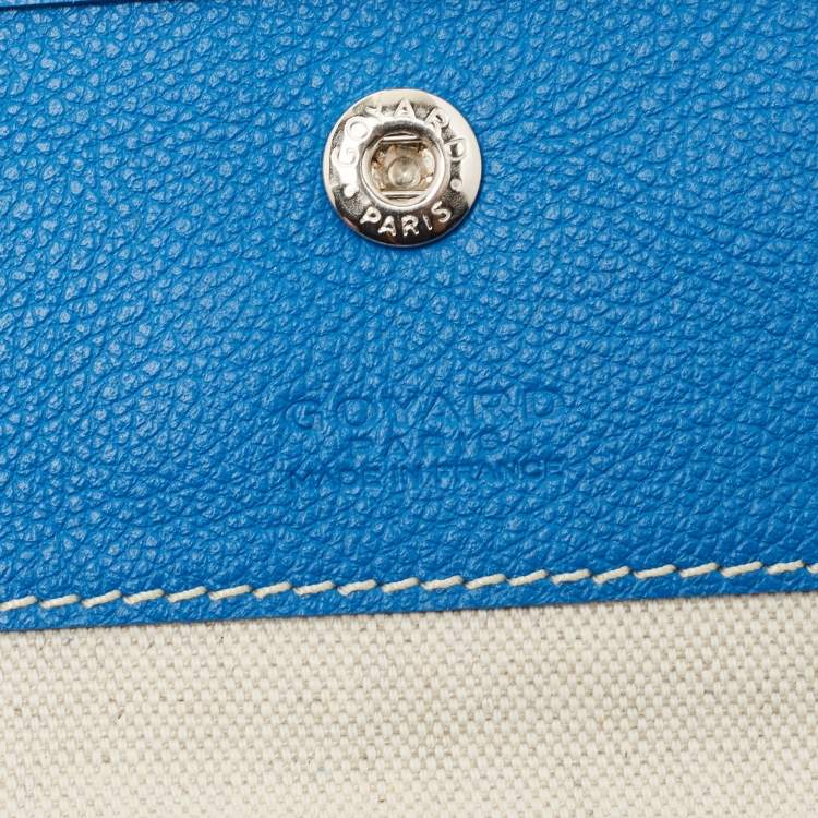 Pre Owned Goyard Blue Goyardine Coated Canvas and Leather Saint Louis PM Tote