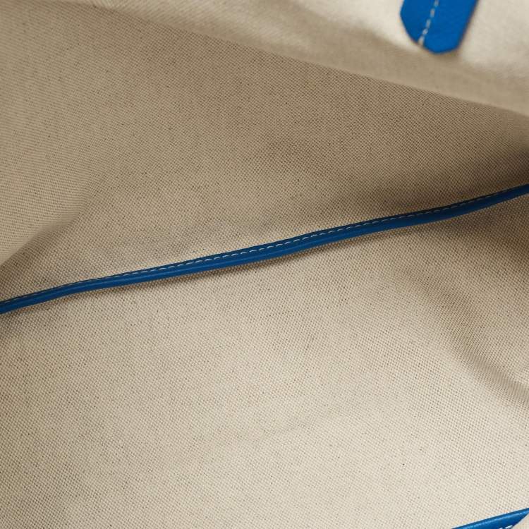 Pre Owned Goyard Blue Goyardine Coated Canvas and Leather Saint Louis PM Tote
