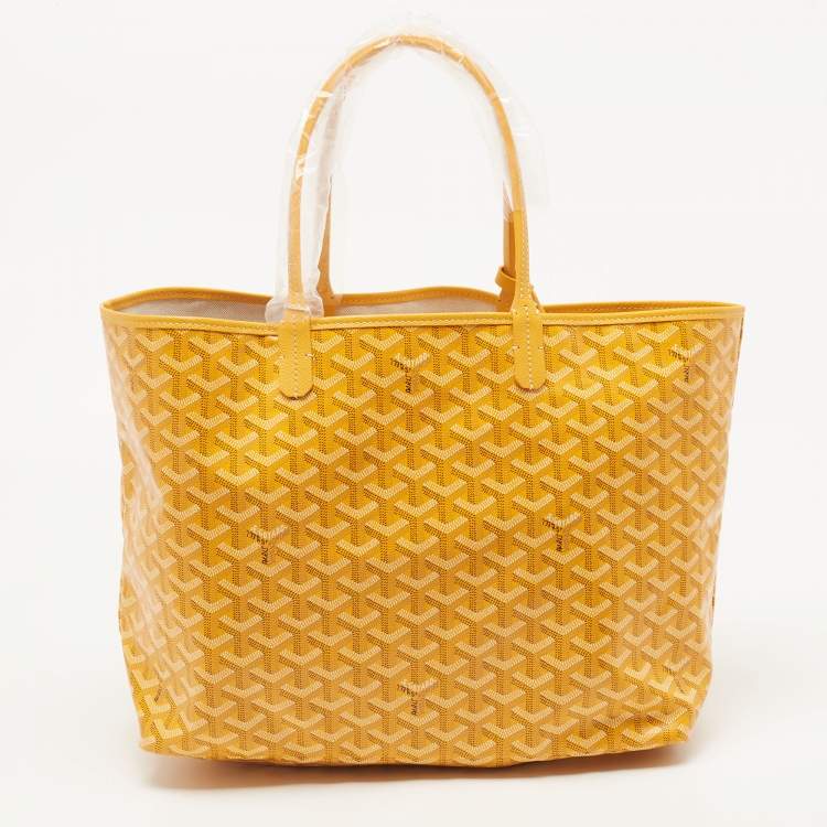 Goyard Yellow Goyardine Coated Canvas and Leather Saint Louis PM Tote