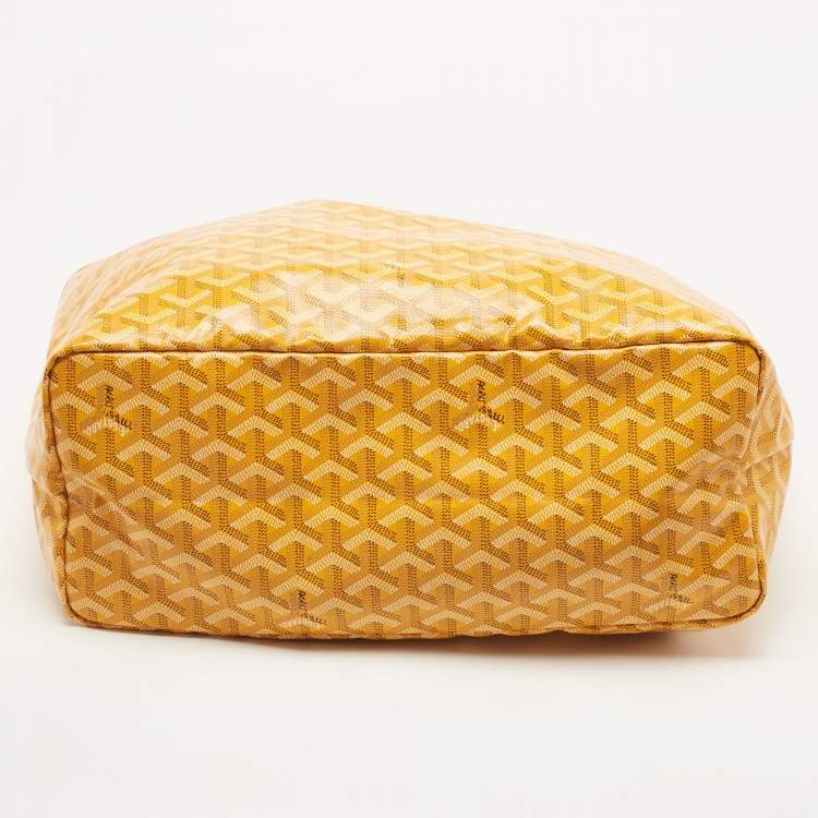 Pre Owned Goyard Mustard Goyardine Coated Canvas and Leather Saint Louis PM Tote