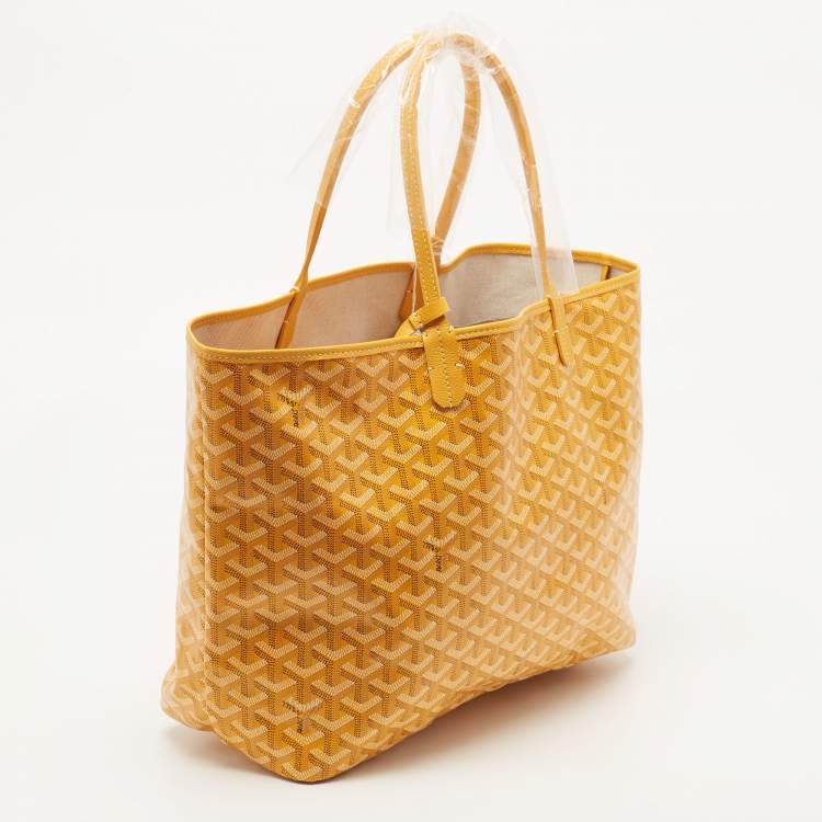 Pre Owned Goyard Mustard Goyardine Coated Canvas and Leather Saint Louis PM Tote