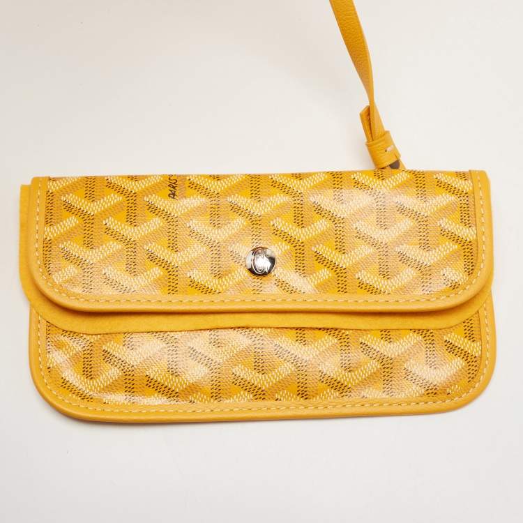 Pre Owned Goyard Mustard Goyardine Coated Canvas and Leather Saint Louis PM Tote