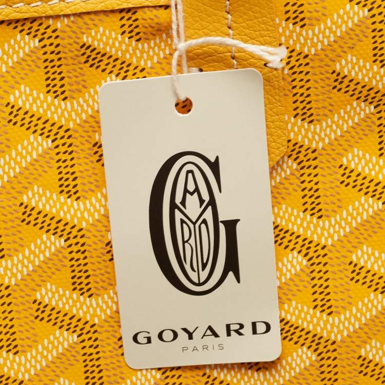 Pre Owned Goyard Mustard Goyardine Coated Canvas and Leather Saint Louis PM Tote