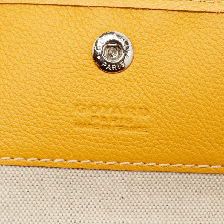 Pre Owned Goyard Mustard Goyardine Coated Canvas and Leather Saint Louis PM Tote