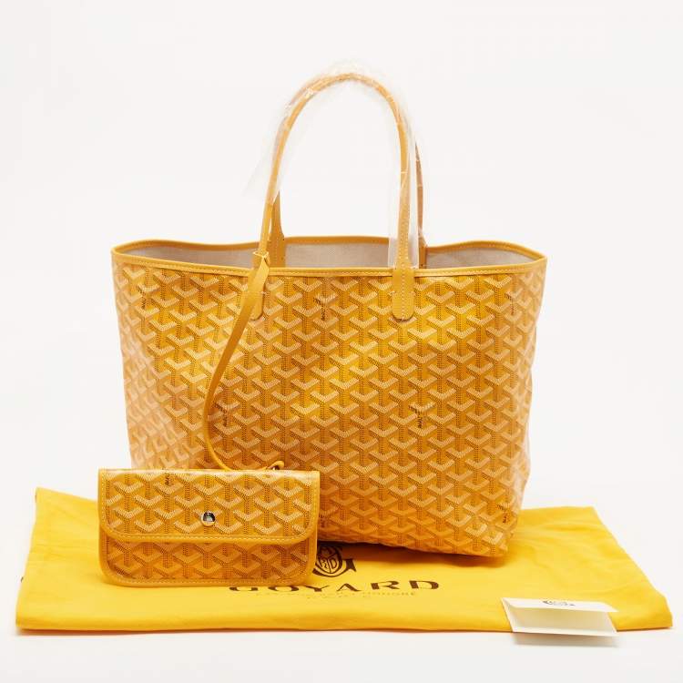 Pre Owned Goyard Mustard Goyardine Coated Canvas and Leather Saint Louis PM Tote