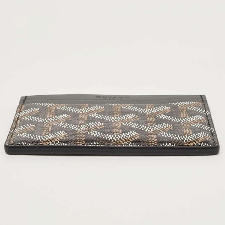 مملوكة مسبقًا Goyard Black Goyardine Coated Canvas and Leather Saint Sulpice Card Holder